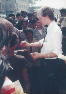 Me doing magic tricks in India at age 22